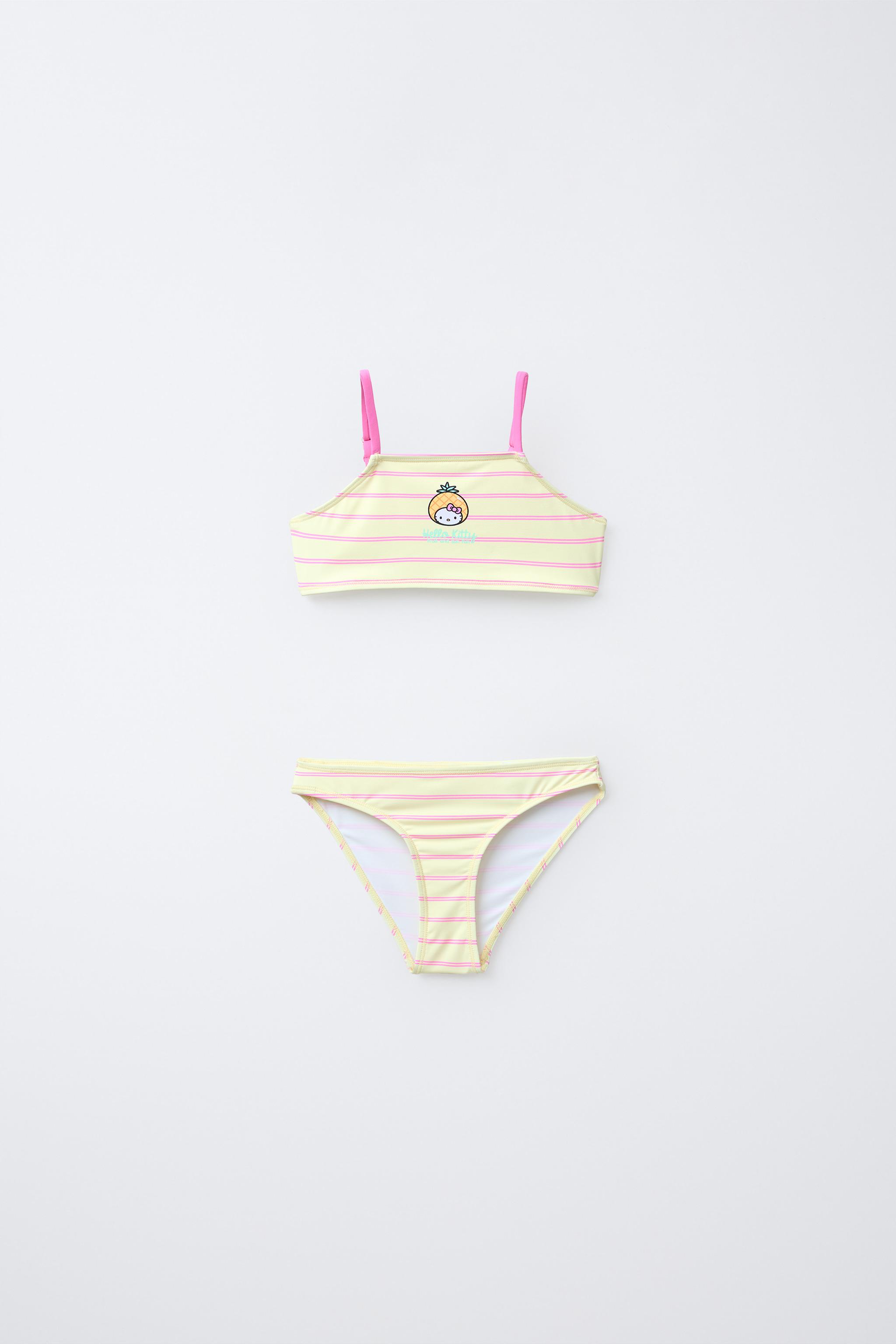 6-14 YEARS/ HELLO KITTY © SANRIO STRIPED BIKINI